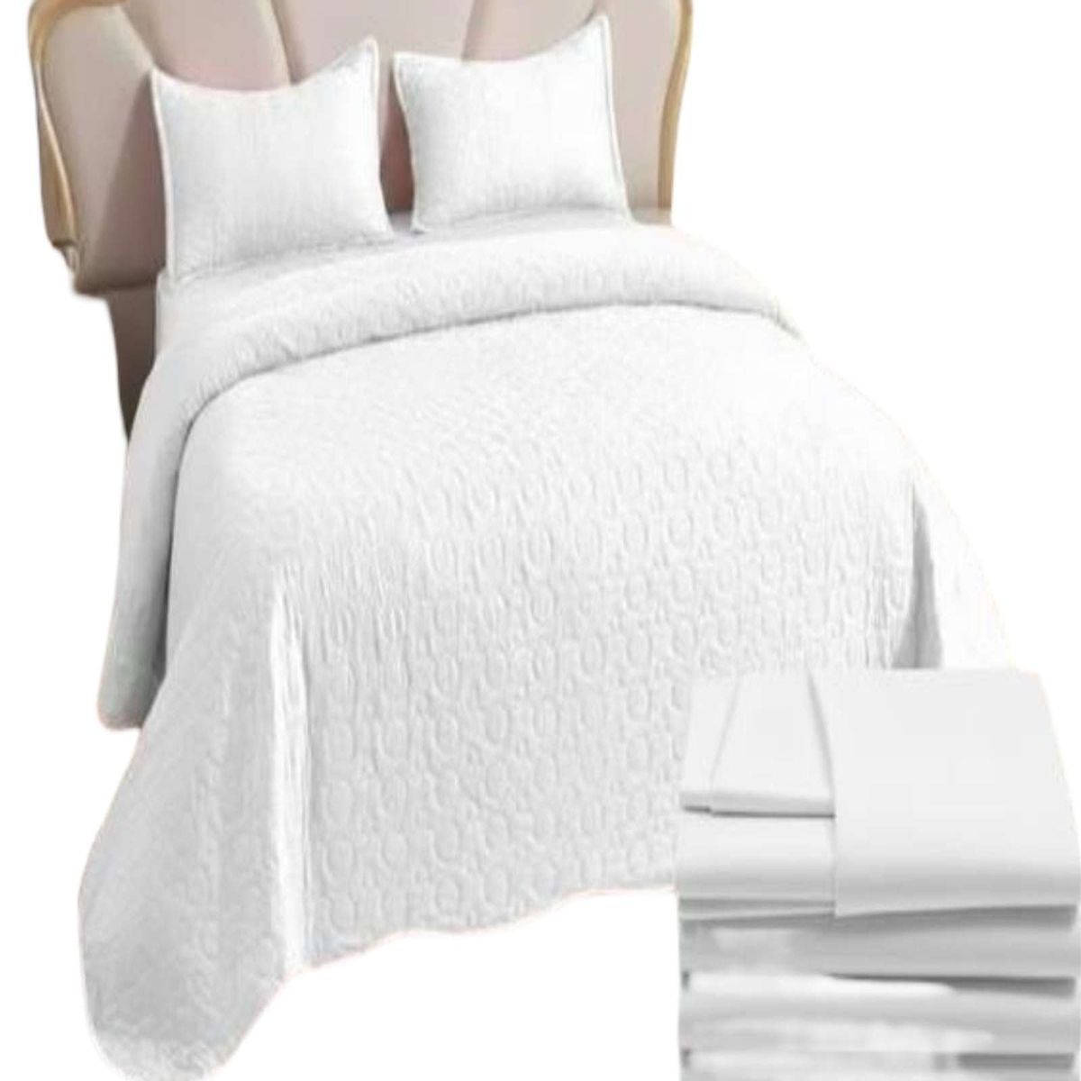 GENERICO - SET SABANA CON CUBRECAMA PLAZA Y MEDIA S67