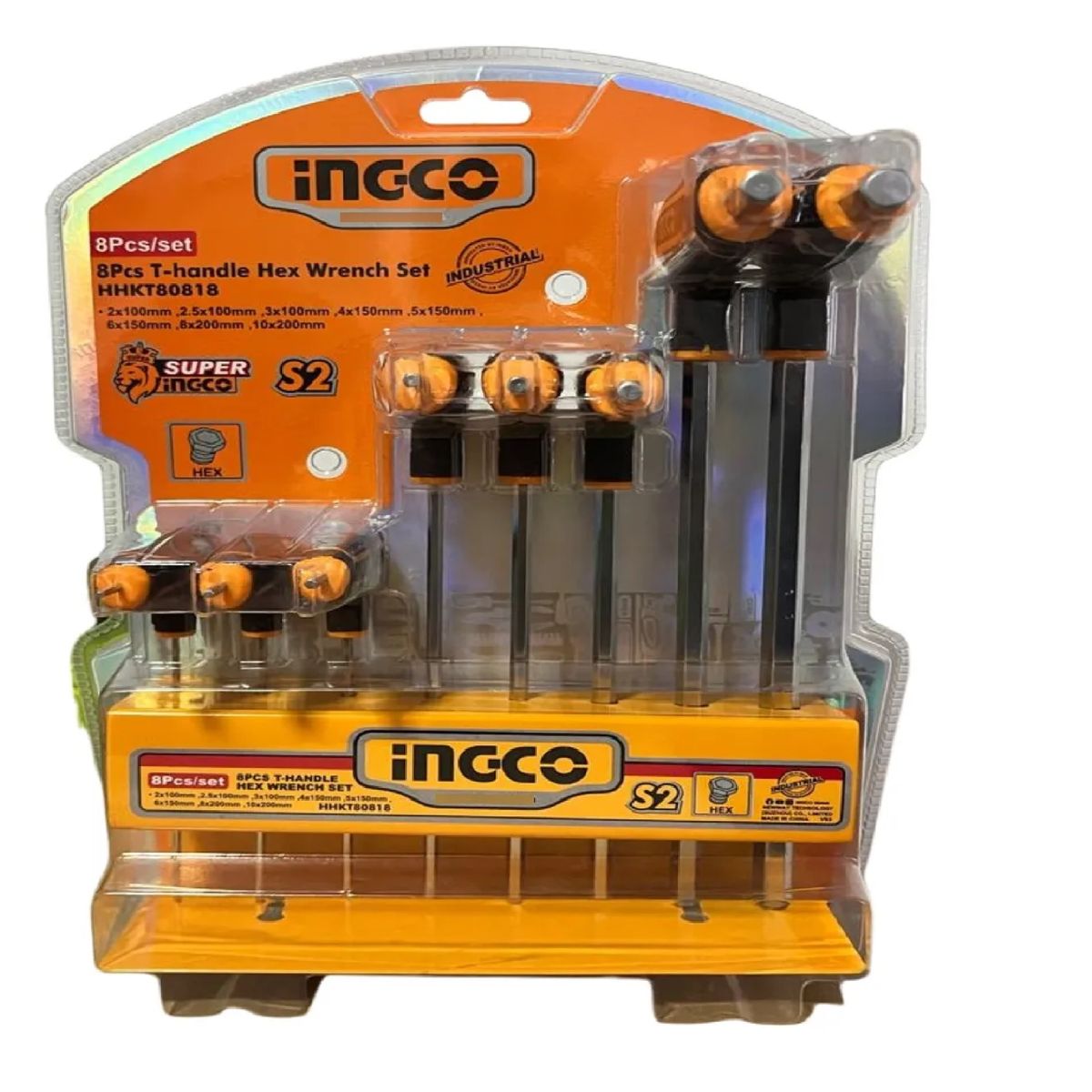 INGCO - Set De 8 Llaves Allen Hexagonales Tipo T Industrial Ingco