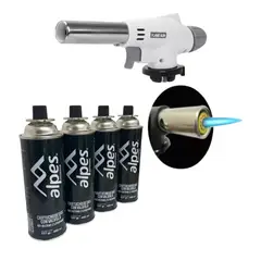 CAMPSOR - Soplete Cocina De Gas Butano + 4 Gas Alpes Propano Butano F