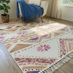 TODOHOGAR SANTIAGO DE CHILE - Alfombras Kilim - 180 cm x 200 cm Boho Sunris