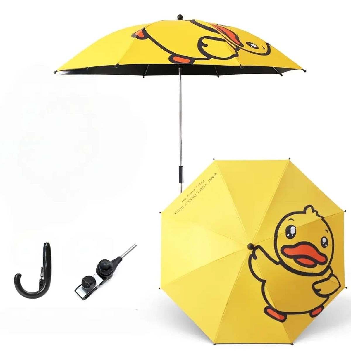 GENERICO - Sombrilla Paraguas Ajustable Para Coche Bebe O Triciclo