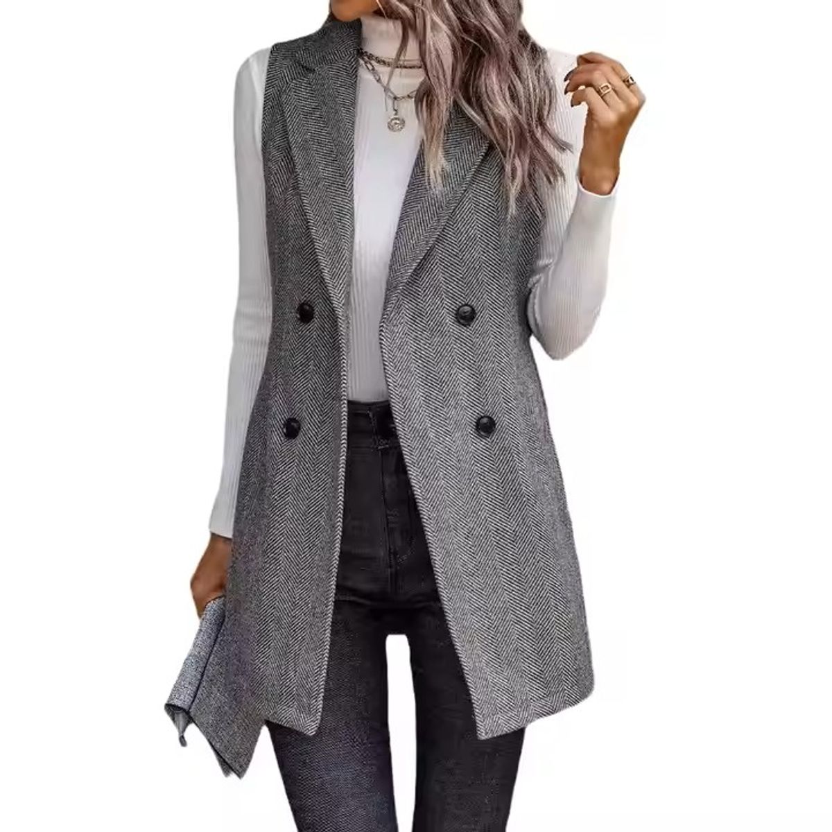 DANK - Abrigo Mujer sin mangas