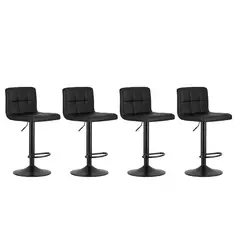 GLOBAL LATIN GROUP - Pack 4 Silla de Bar con Base Mate y Altura Regulable Diseño Moderno