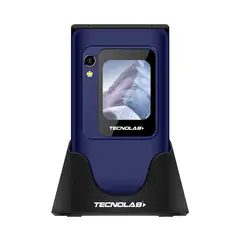 TECNOLAB - Celular Senior 4G Doble Pantalla BT TL705BL Azul