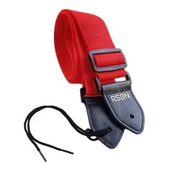 GENERICO - Correa RSBN Polypro Red Para Guitarra O Bajo - Puntas Cuero