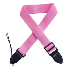 GENERICO - Correa RSBN Polypro Pink Para Guitarra O Bajo - Punta Cuero