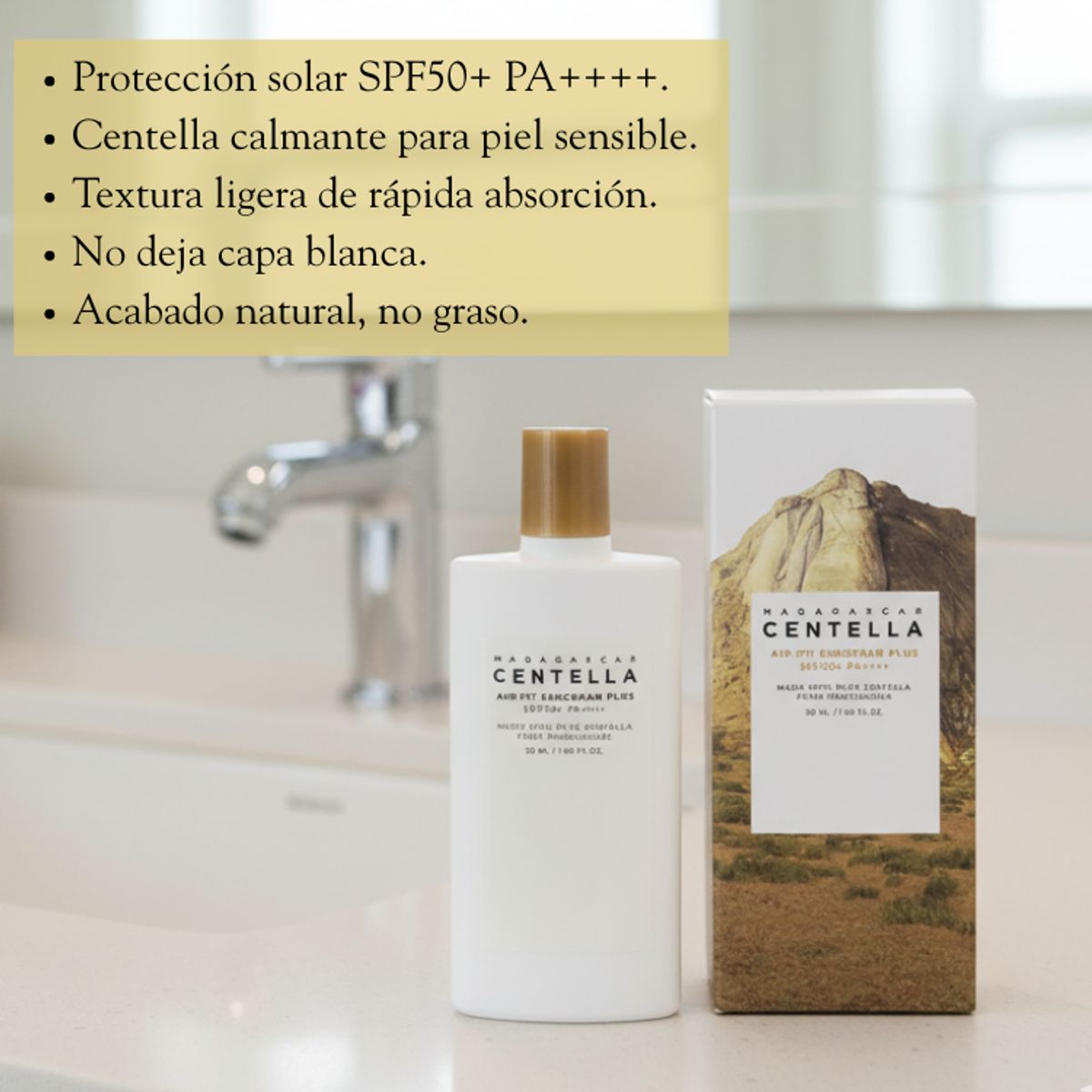 SKIN1004 - Protector Solar Ligero Madagascar Centella Air-Fit Suncream Plus 50ml Skin1004