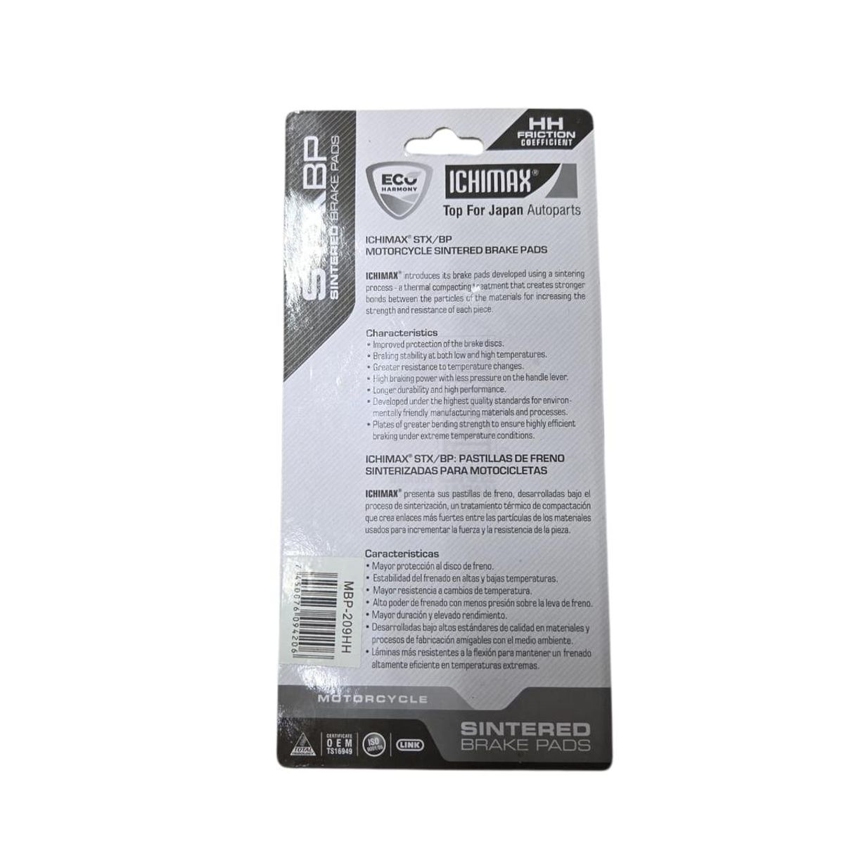 GENERICO - Pastillas de Freno Delanteras Moto BMW F650-F700-F800GS