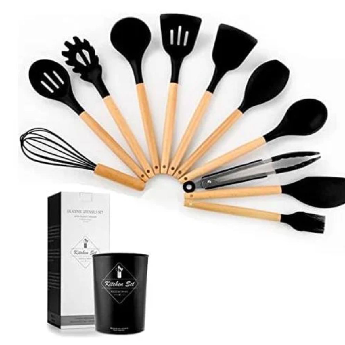 GENERICO - Utencilios De Cocina Set Cucharones Utencilios Silicona 11 PZA