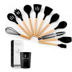 GENERICO - Utencilios De Cocina Set Cucharones Utencilios Silicona 11 PZA