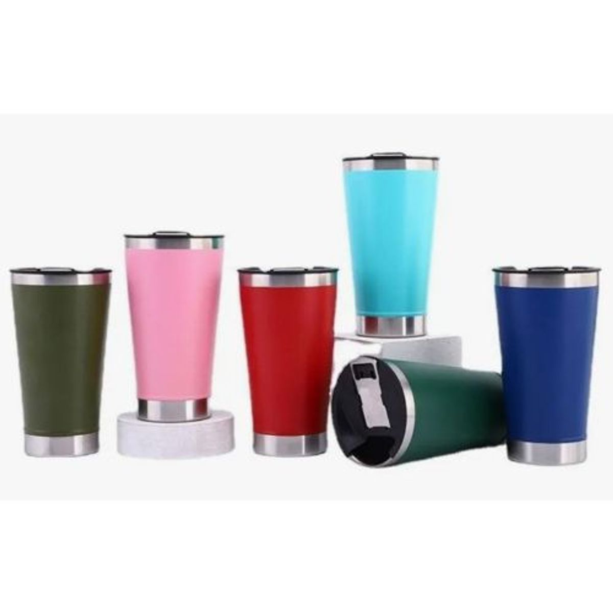 GENERICO - Vaso Térmico De 473 Ml Con Tapa Y Abridor Para Cerveza