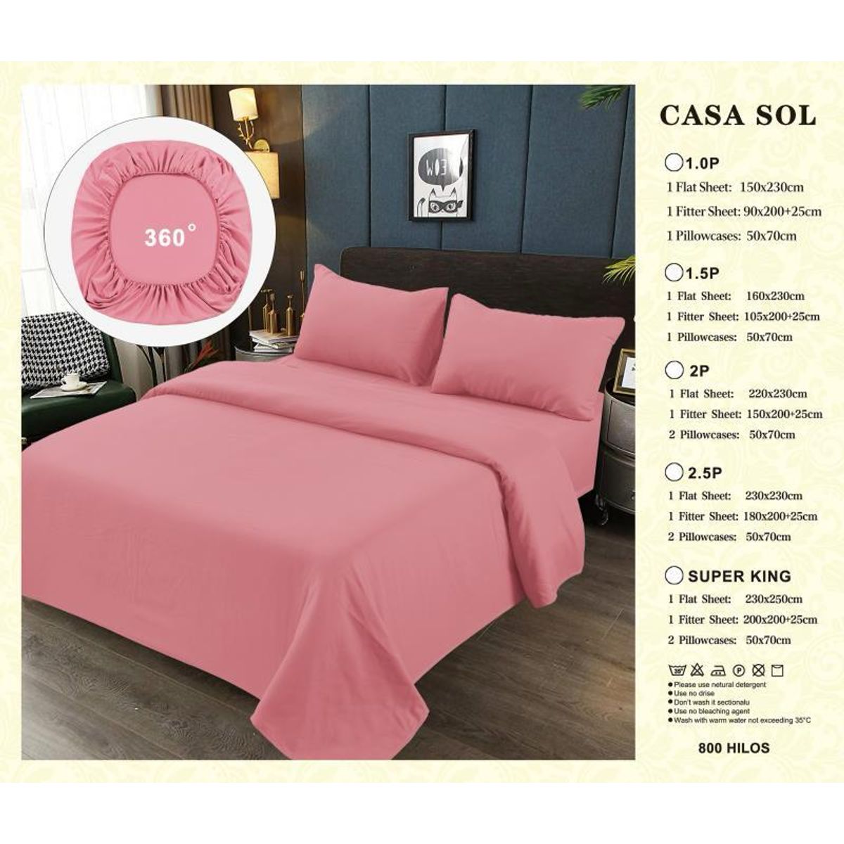 GENERICO - JUEGO DE SABANAS 100% ALGODON  SUAVES Y CÁLIDAS