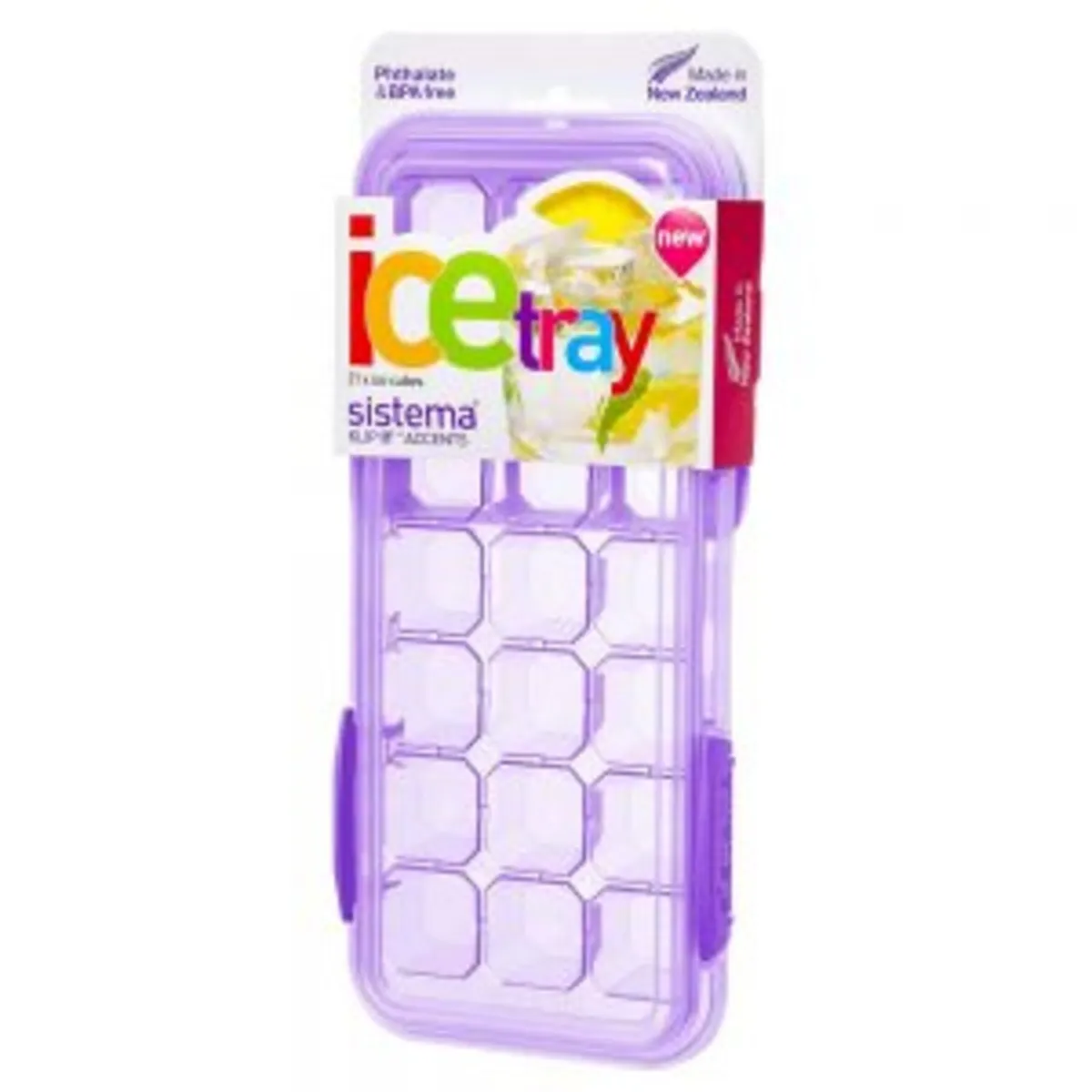 SISTEMA - Cubetera con tapa para 21 hielos - Fabricado en Nueva Zelandia