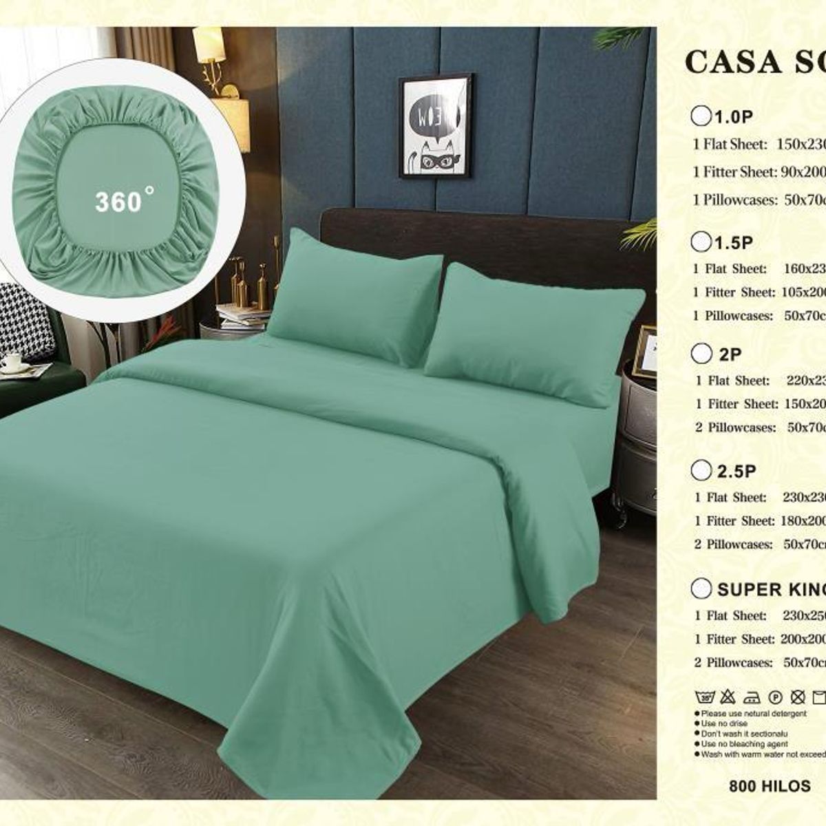 GENERICO - JUEGO DE SABANAS 100% ALGODON  SUAVES Y CÁLIDAS