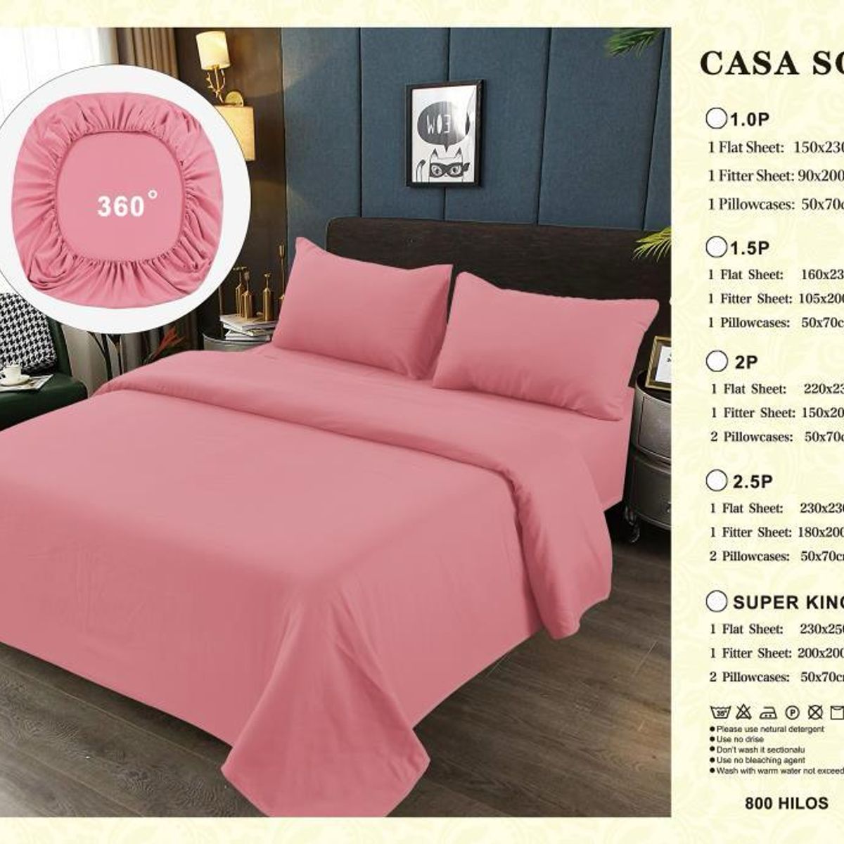 GENERICO - JUEGO DE SABANAS 100% ALGODON  SUAVES Y CÁLIDAS