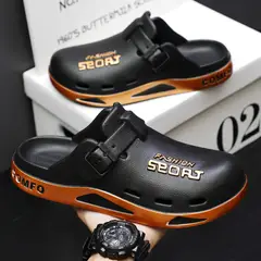 TIOZONEY - Sandalias para hombre -Negro