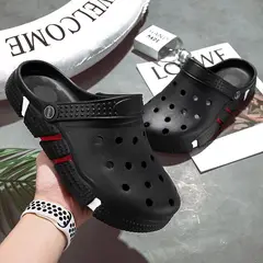 TIOZONEY - Sandalias para hombre -Negro