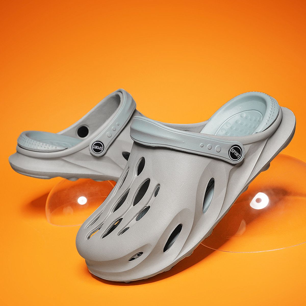 TIOZONEY - Sandalias para hombre -Gris