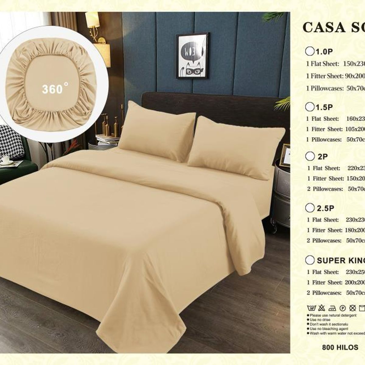 GENERICO - JUEGO DE SABANAS 100% ALGODON  SUAVES Y CÁLIDAS