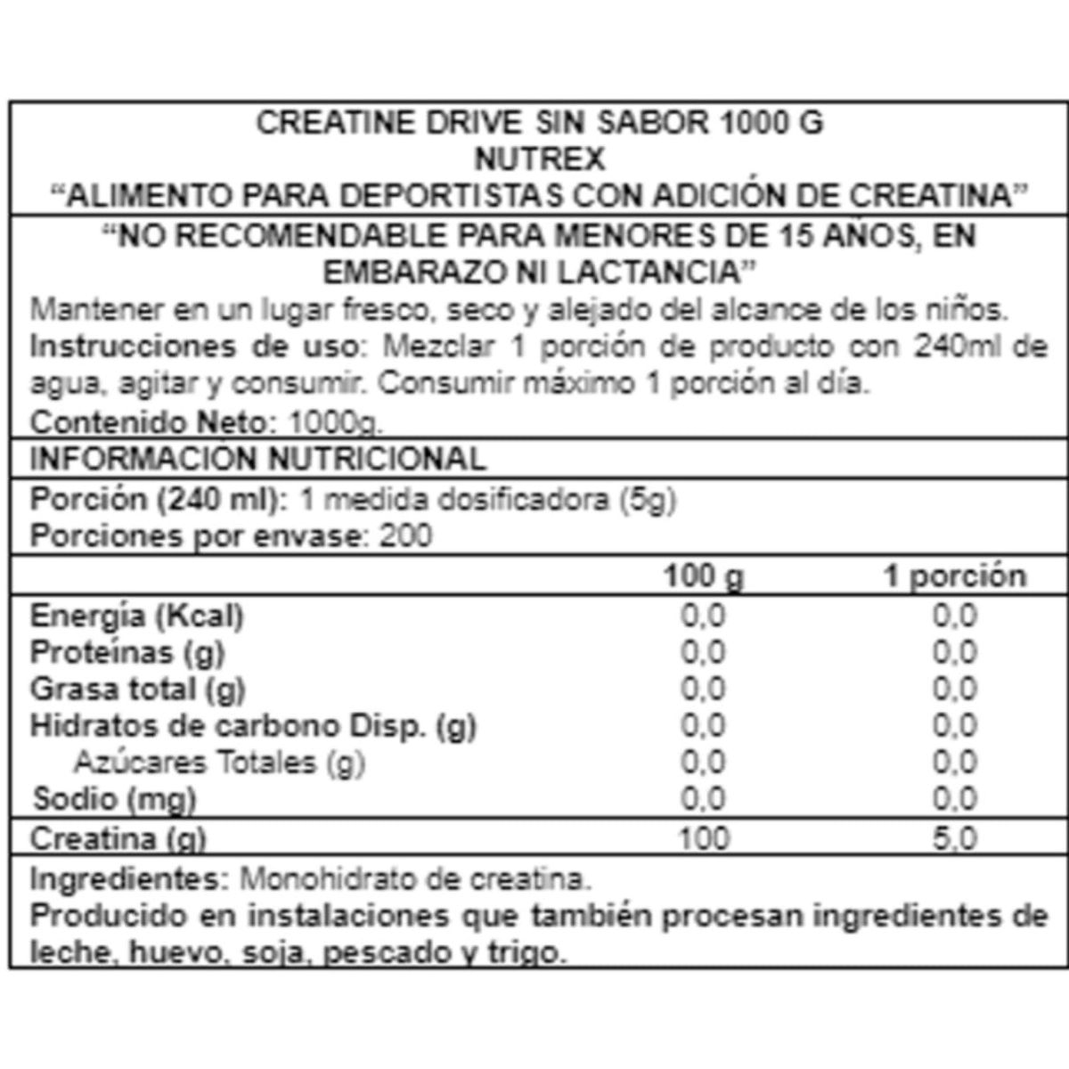 NUTREX RESEARCH - Creatina Drive 1 kg – Nutrex