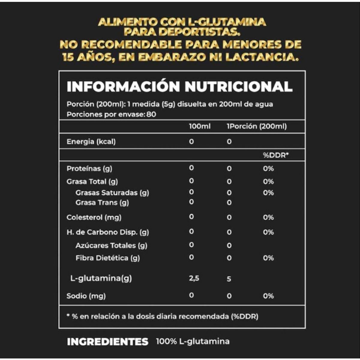 GREATLHETE - GLUTAMINA 100% PURE PRO  80sv 400gr  GREATLHETE