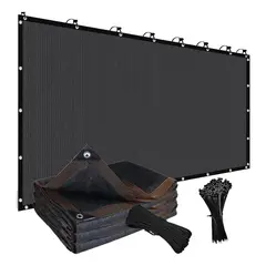 KUANGYE - 2x5m Lona Malla Patio Terraza Jardin Sombra 90% + Cuerda 10m