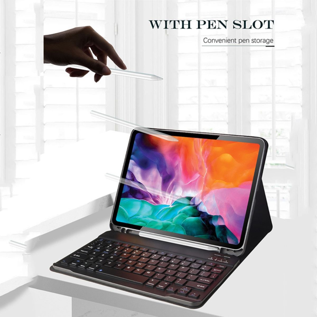 GENERICO - Funda Con Mouse Teclado En Español Impermeable y Antigolpes Para iPad 10 Gen
