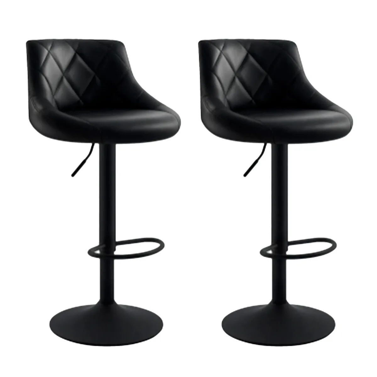 GLOBAL LATIN GROUP - Pack 2 Piso Bar taburete Base Negra Giratorio y Ajustable
