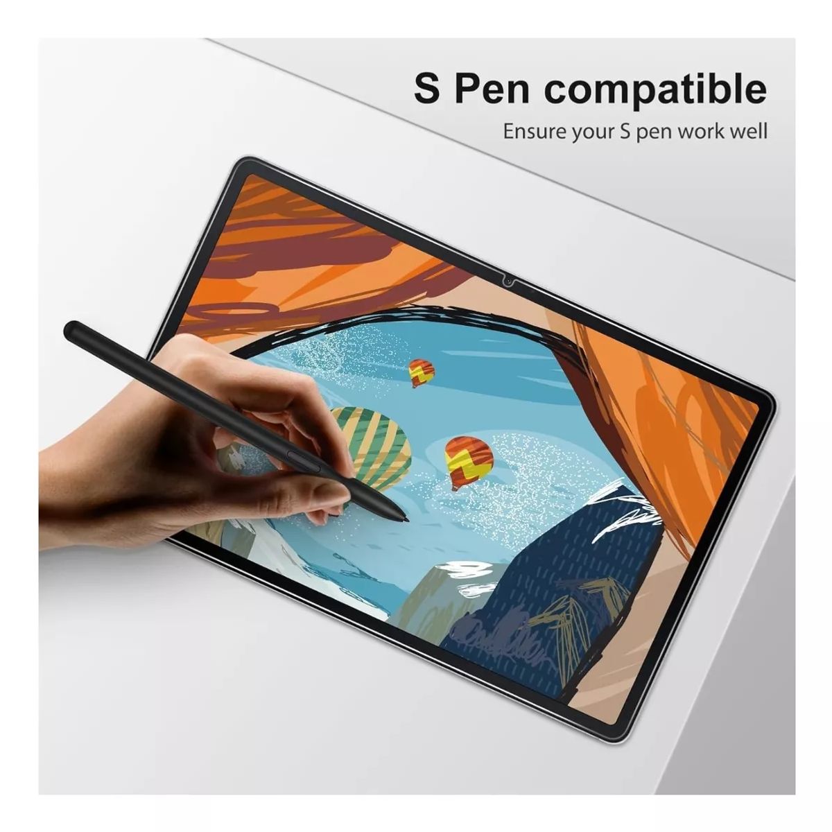 GENERICO - Vidrio Templado HD para Samsung Galaxy Tab S9 FE Protector de Pantalla Antichoque