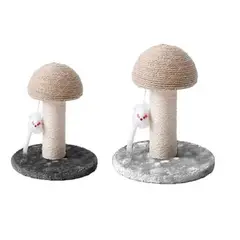 GENERICO - Poste rascador con ratón para gatos 28x36cm Color Gris