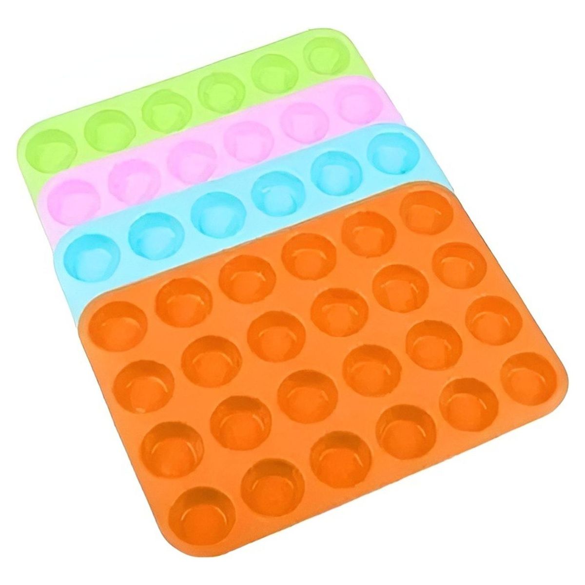 PASTELERIUSCL - Moldes Silicona Repostería Molde Silicona Mini Cupcakes Molde Silicona Mini 24 Magdalena Molde Mini