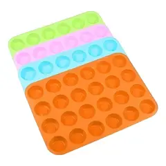 PASTELERIUSCL - Moldes Silicona Repostería Molde Silicona Mini Cupcakes Molde Silicona Mini 24 Magdalena Molde Mini