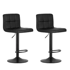GLOBAL LATIN GROUP - Pack 2 Silla de Bar con Base Mate y Altura Regulable Diseño Moderno
