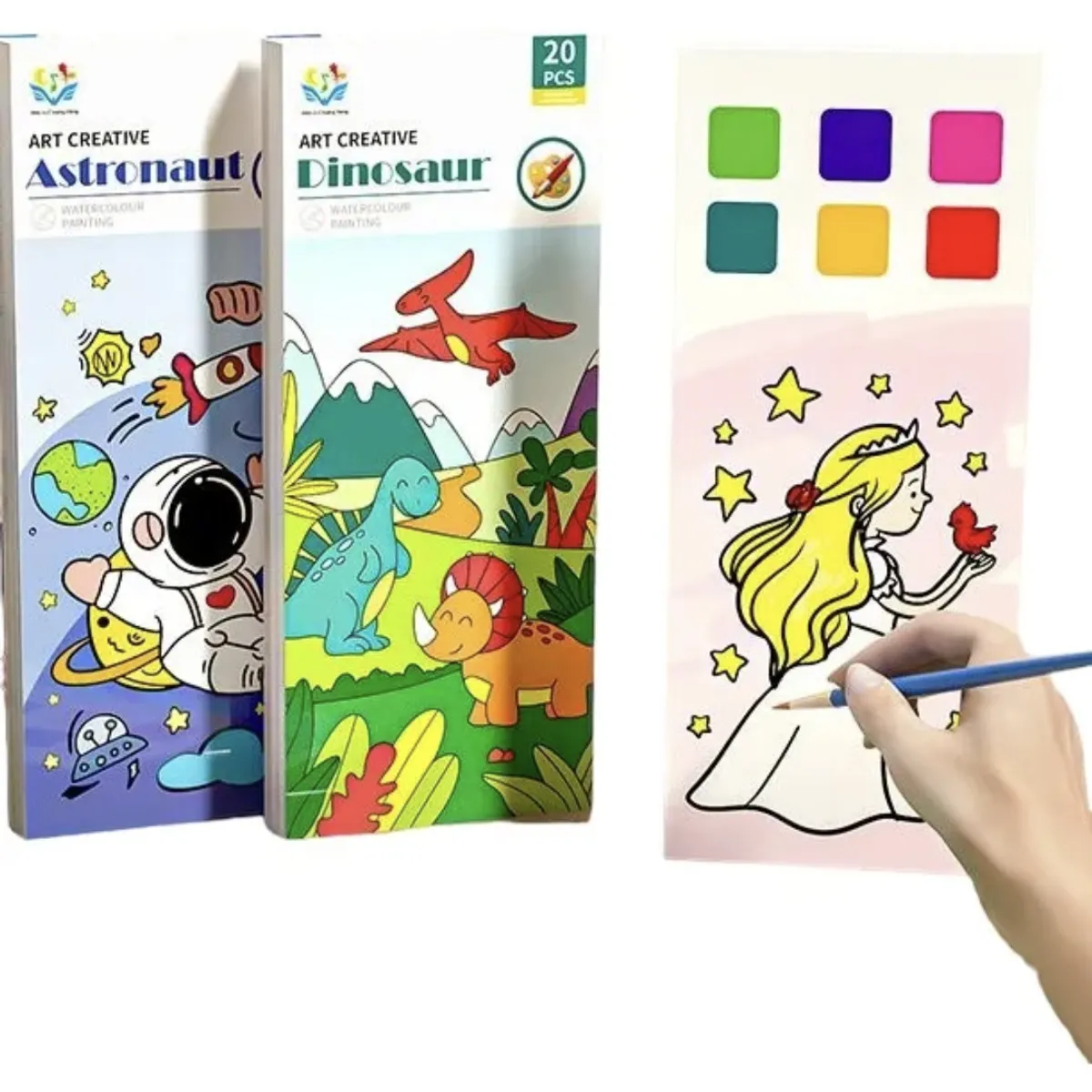 OKAY - Set 6 Libro Para Colorear Dibujo Para Niños, Manualidades