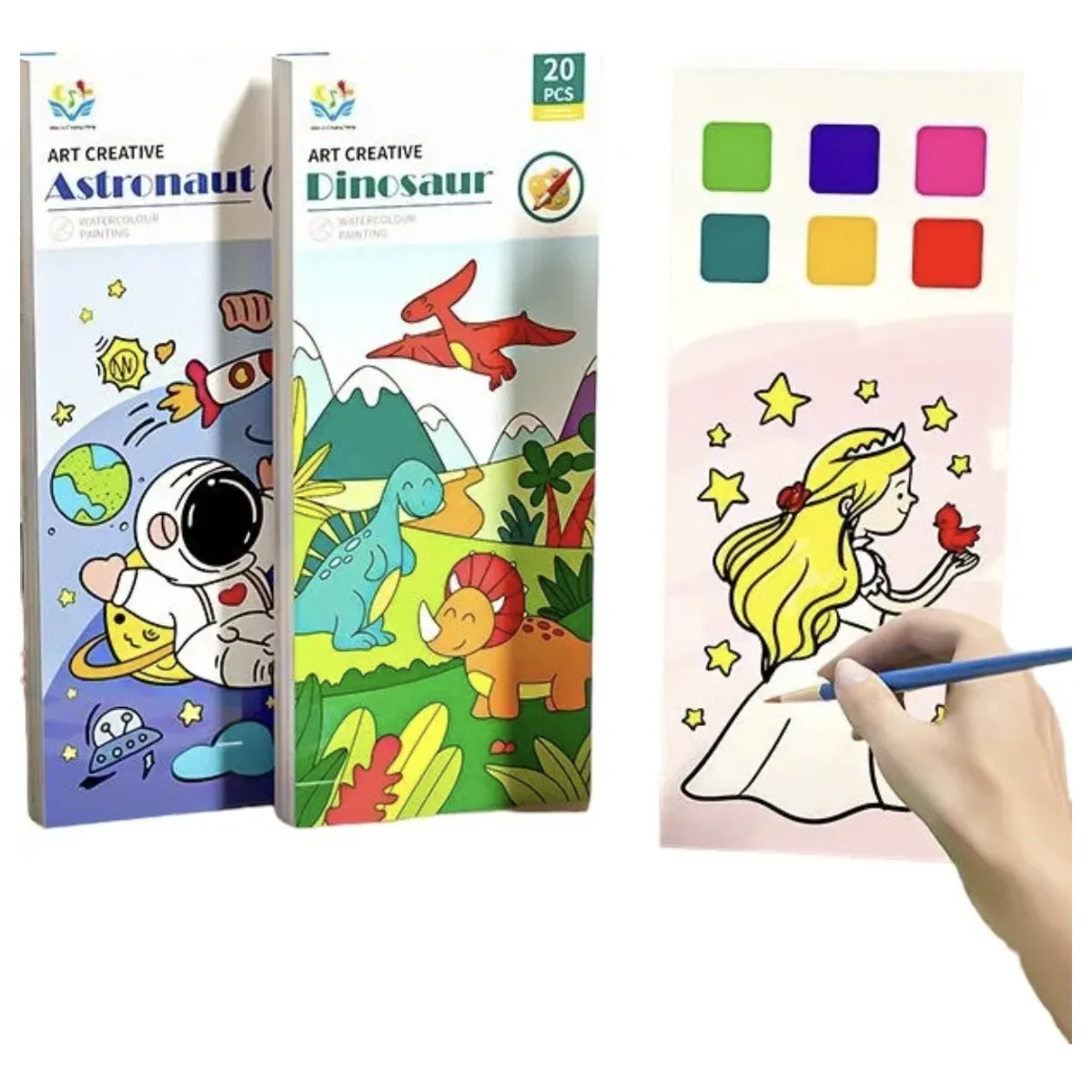 OKAY - Set 6 Libro Para Colorear Dibujo Para Niños, Manualidades