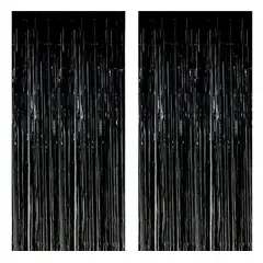 PASTELERIUS - Pack X2 Guirnalda Cumpleaños Cortina Set Cumpleaños Cotillón Decoración Para Fiestas Metálica 2mts