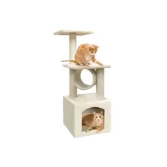 GENERICO - Rascador árbol para tus gatos 30x30x90cm