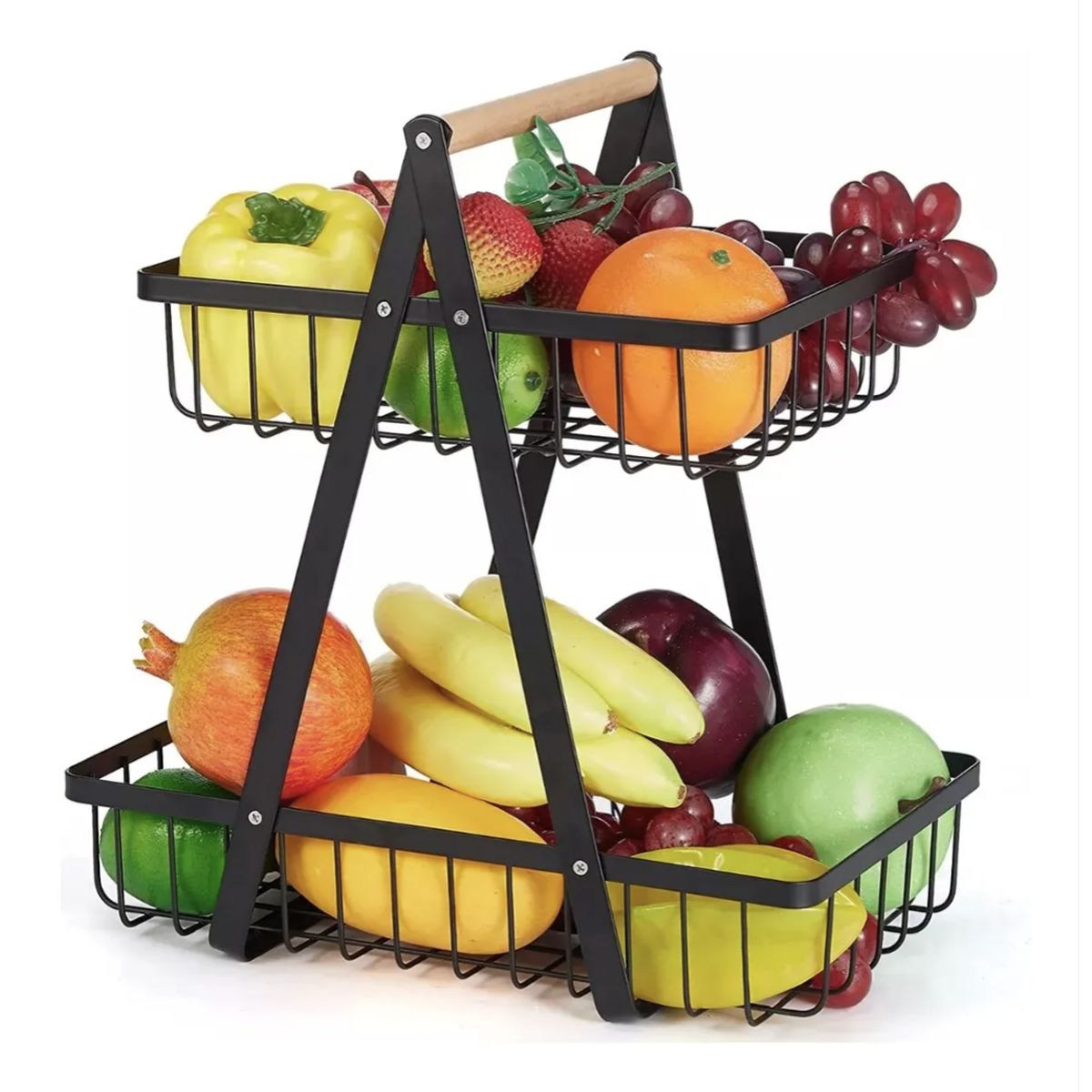 OKAY - Frutero De Mesa Canasto Para Frutas Cocina Hogar 2 Niveles