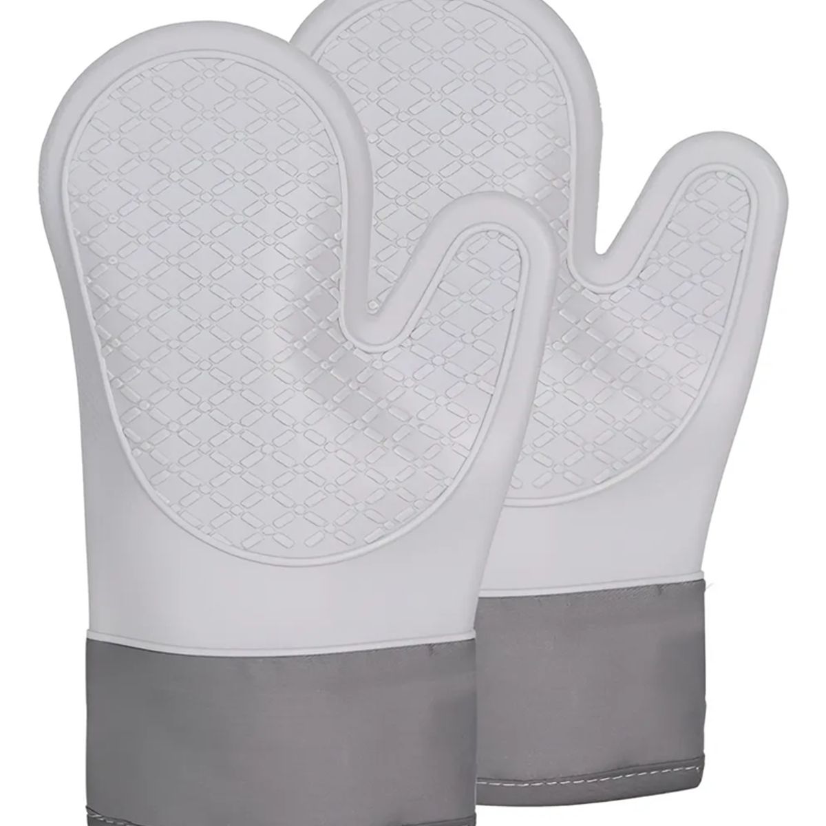 PASTELERIUSCL - Pack X2 Guantes Silicona Para Horno Toma Olla Guante Cocina Gris Guantes Silicona 27cm