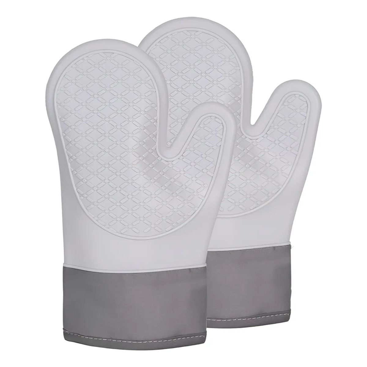 PASTELERIUSCL - Pack X2 Guantes Silicona Para Horno Toma Olla Guante Cocina Gris Guantes Silicona 27cm