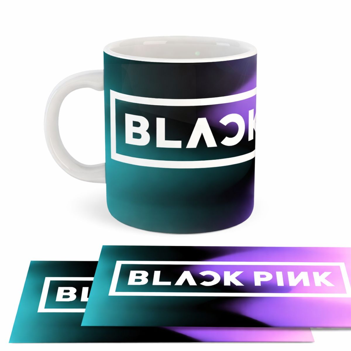 GENERICO - Taza Ceramica 11oz K-Pop Insp Blackpink Logo Verde