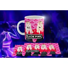 GENERICO - Taza Ceramica 11oz K-Pop Insp Blackpink Patron Rosa