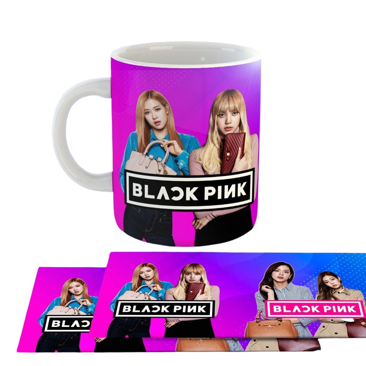 GENERICO - Taza Ceramica 11oz K-Pop Insp Blackpink Duo Magenta