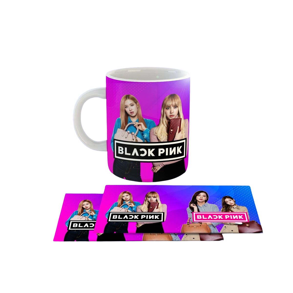 GENERICO - Taza Ceramica 11oz K-Pop Insp Blackpink Duo Magenta