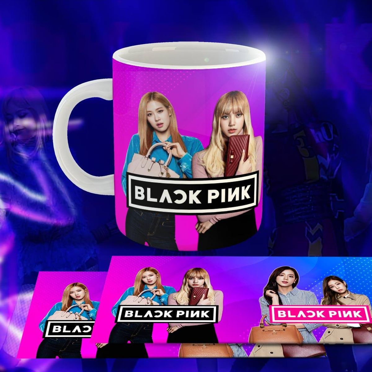 GENERICO - Taza Ceramica 11oz K-Pop Insp Blackpink Duo Magenta