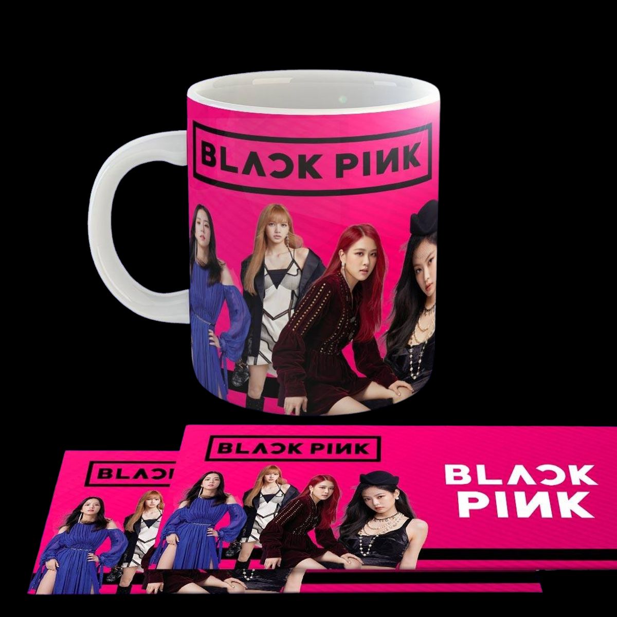 GENERICO - Taza Ceramica 11oz K-Pop Insp Blackpink Hot Pink