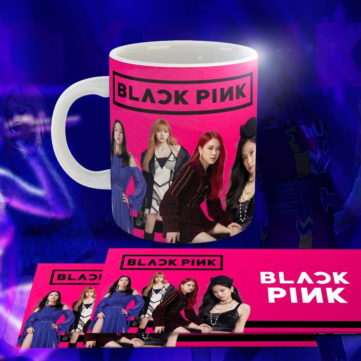 GENERICO - Taza Ceramica 11oz K-Pop Insp Blackpink Hot Pink