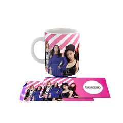 GENERICO - Taza Ceramica 11oz K-Pop Insp Blackpink Rayas Rosa