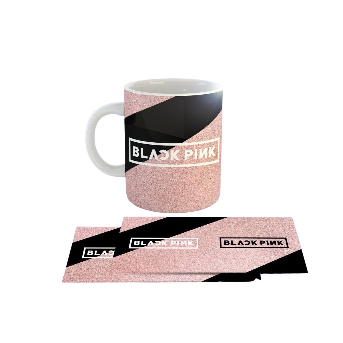 GENERICO - Taza Ceramica 11oz K-Pop Insp Blackpink Glitter Rose