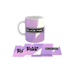 GENERICO - Taza Ceramica 11oz K-Pop Insp Blackpink Lila Geo
